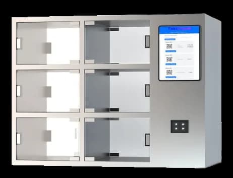 Fastomat with compartments for automated order pickup